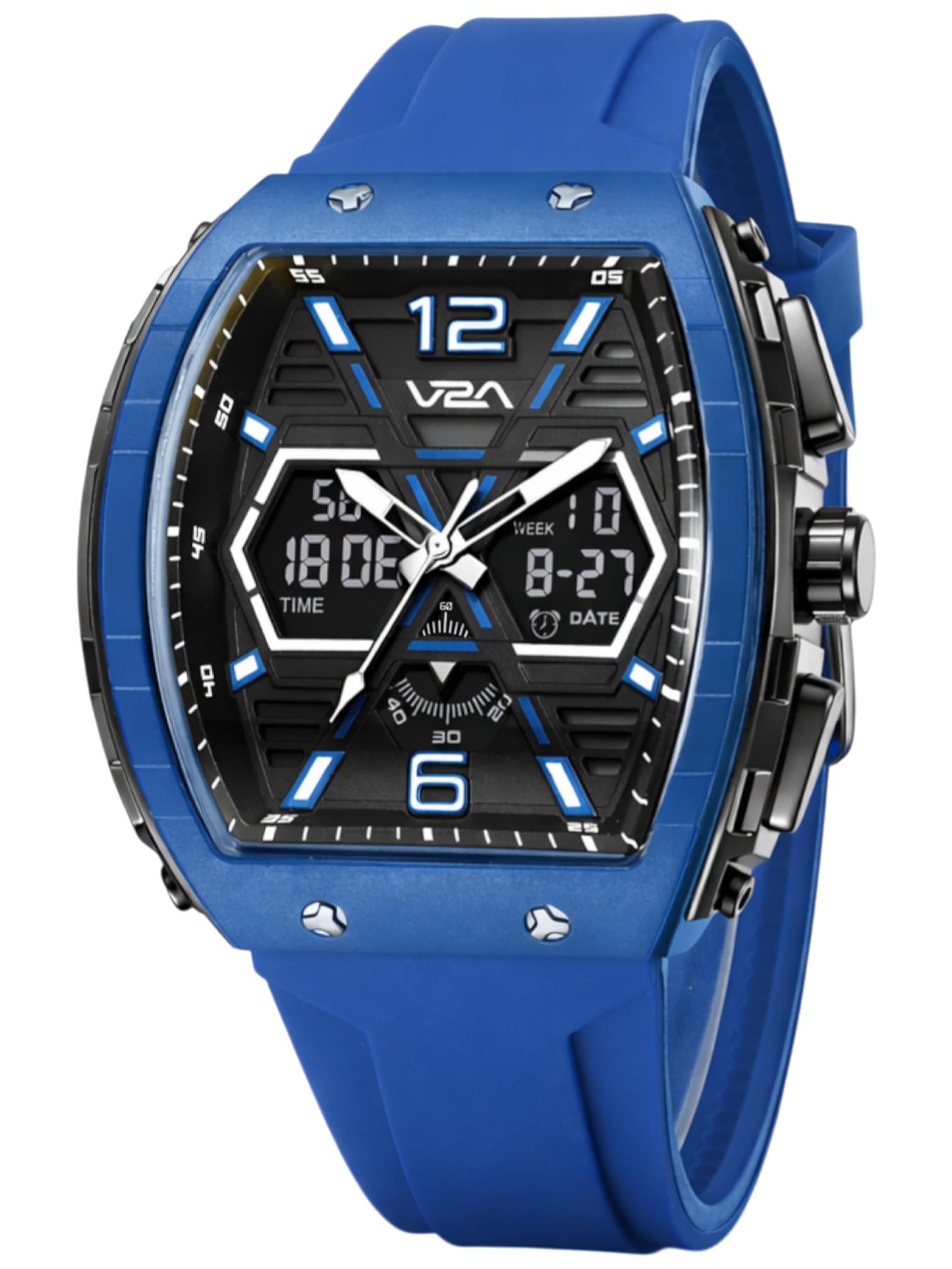 Buy V2A Impact 50mm Analog Digital Watch for Men | X-Frame Hybrid
